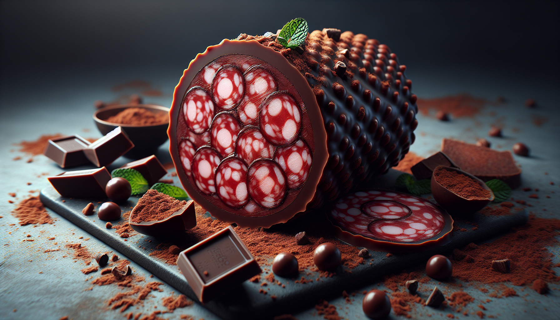 salame al cioccolato con cacao